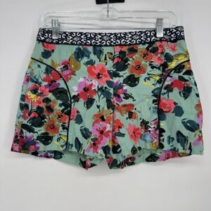 Anthropologie Shorts Women's Size 2 Floral Dress Cartonnier Skyflower w/ Pockets